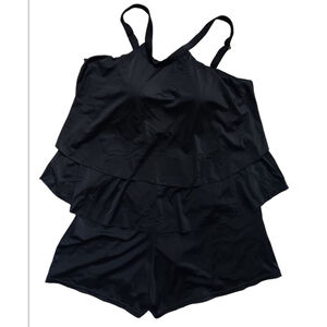 Women's Fit 4 U Swimsuit 1 Piece Size 20W Black